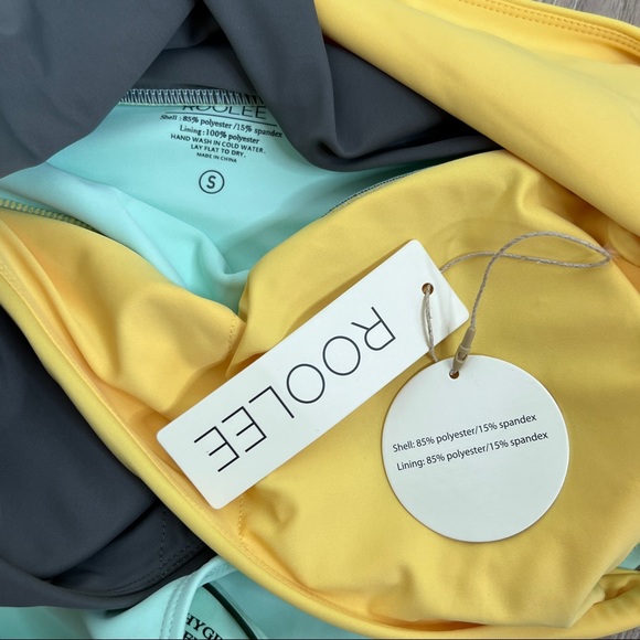 Roolee Santa Monica Colorblock One Piece Swimsuit S - Picture 14 of 14